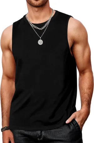 Mens Graphic Tank Tops Workout Sleeveless Shirts Hawaiian Palm Tree Vacation Tanks for Men Summer Beach T-Shirt