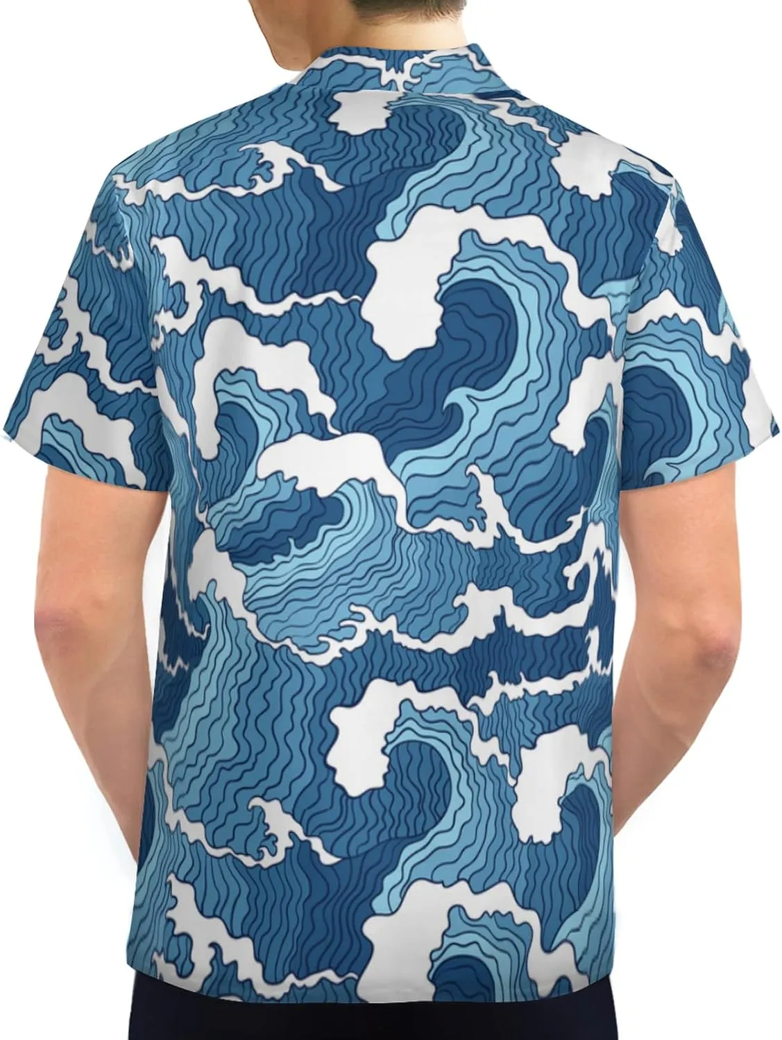 Mens Hawaiian Shirts Short Sleeve Button Up Beach Shirts