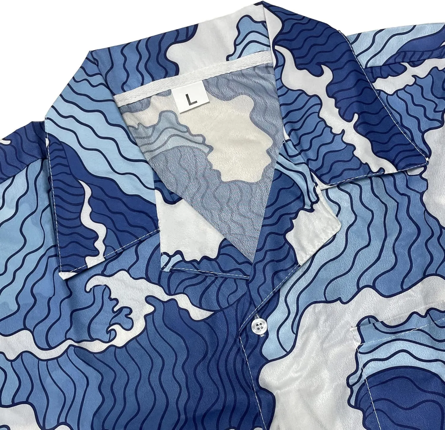 Mens Hawaiian Shirts Short Sleeve Button Up Beach Shirts