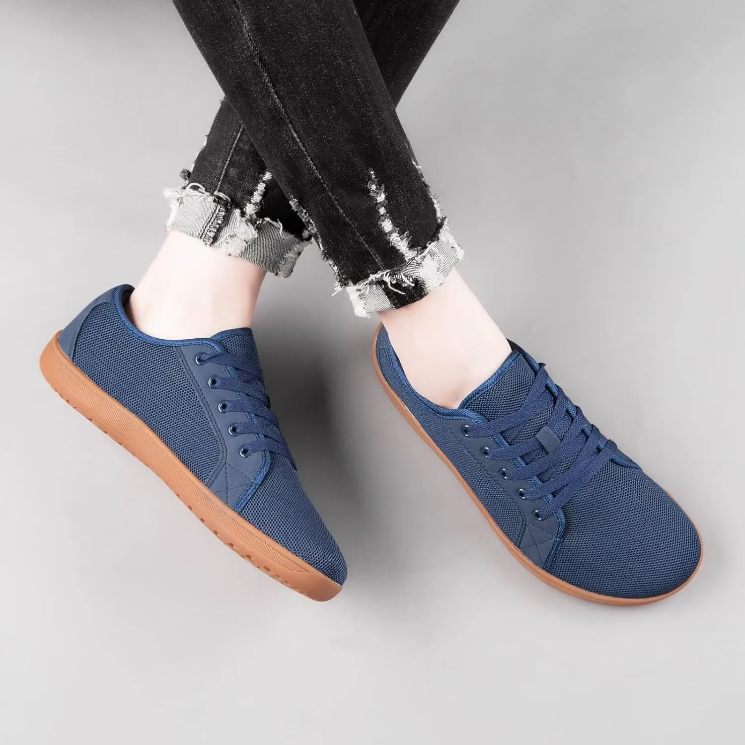 Mens Indoor Flat Shoes Wide Toe Barefoot House Sneakers Casual Breathable Comfortable