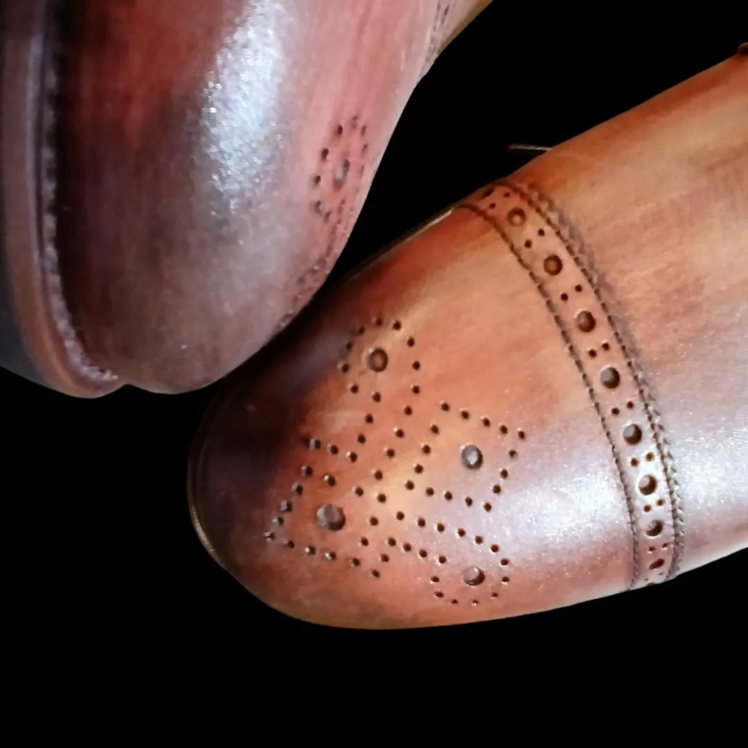 Men's Johnston Murphy Ashford Cap Toe Brown Size 12M