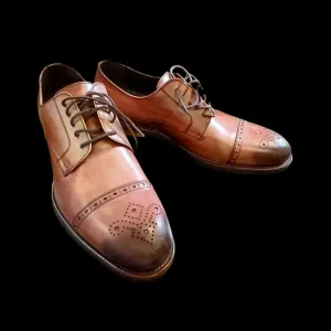 Men's Johnston Murphy Ashford Cap Toe Brown Size 12M