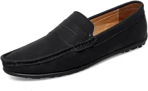 Men's Loafers Shoes Vegan Leather Driving Loafers Solid Color Slip Resistant Flat Heel Flexible Walking Classic Slip-ons