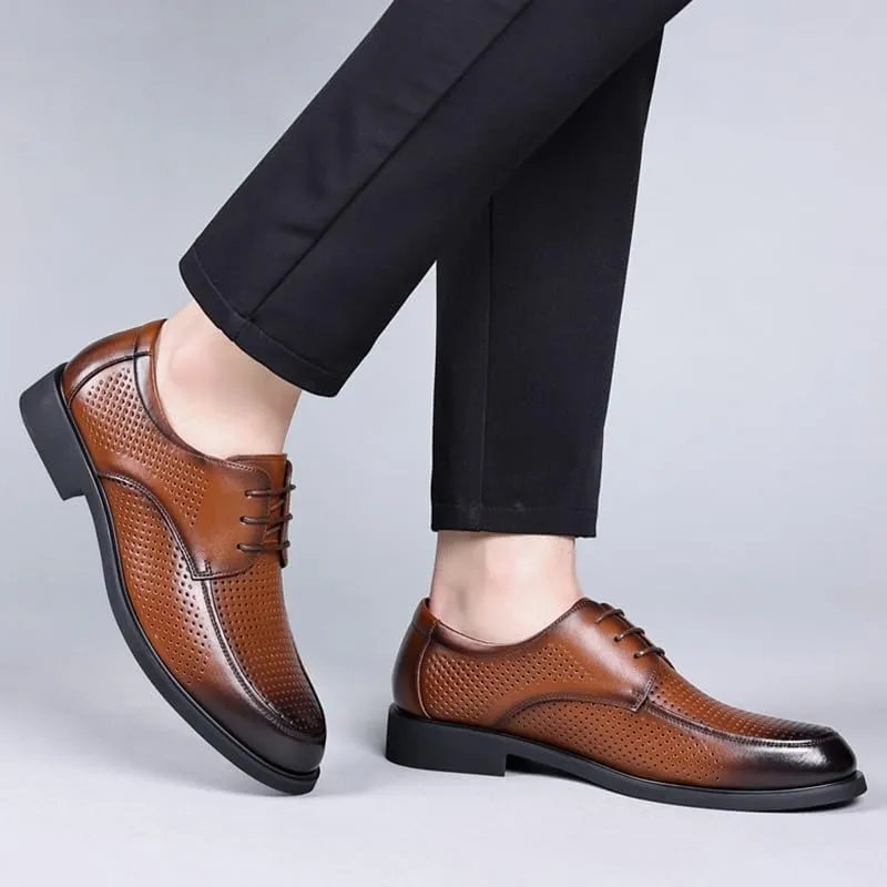 Men's Low Top Formal Business Oxford Shoes - Stylish Derby Sneakers for Office and Formal Occasions