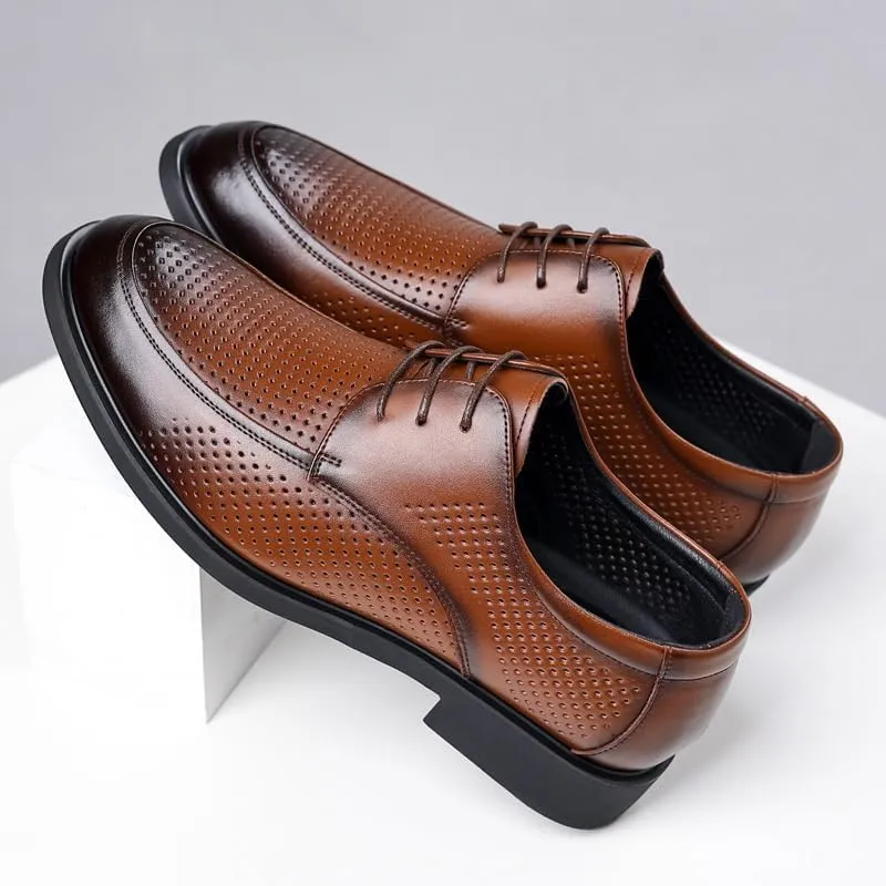 Men's Low Top Formal Business Oxford Shoes - Stylish Derby Sneakers for Office and Formal Occasions