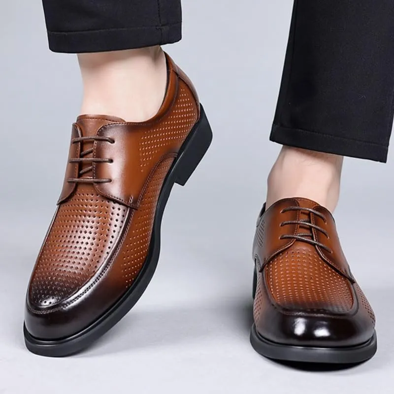 Men's Low Top Formal Business Oxford Shoes - Stylish Derby Sneakers for Office and Formal Occasions