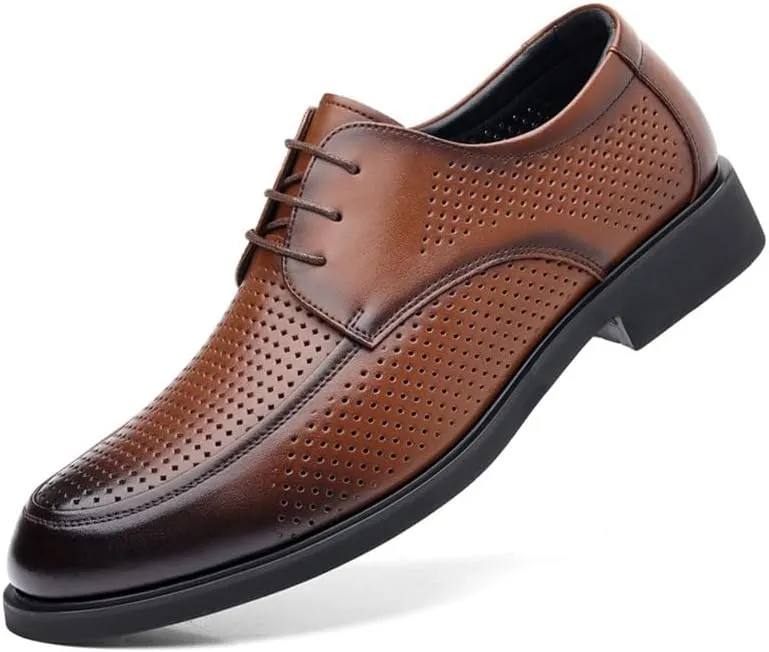 Men's Low Top Formal Business Oxford Shoes - Stylish Derby Sneakers for Office and Formal Occasions