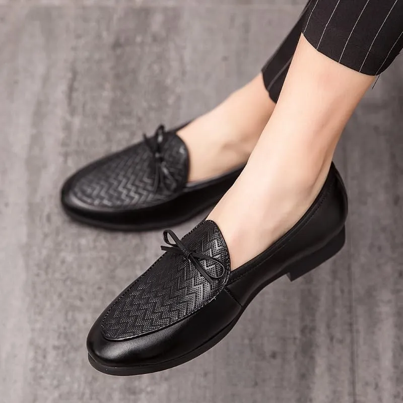 Men's Luxury Dress Shoes Formal Business Slip On Leather Oxfords Double Buckle Brogue Oxfords for Men