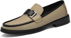 Mens Modern Classic Slip On Oxfords Shoes Men's Business Derby Shoes Casual Leather Dress Shoes