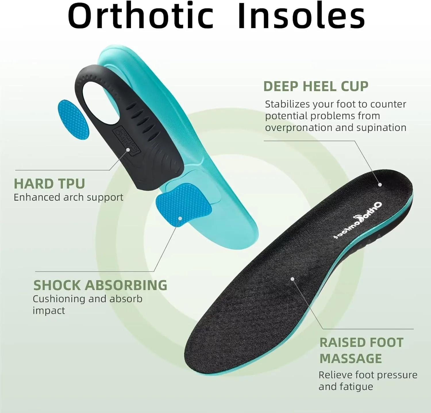 Men's Orthopedic Leather Dress Walking Shoes: Comfortable Plantar Fasciitis Business Oxford with Arch Support, Casual Cushion Flat Feet Orthotic Walking Shoes for Foot and Heel Pain Relief