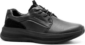 Men's Orthopedic Leather Dress Walking Shoes: Comfortable Plantar Fasciitis Business Oxford with Arch Support, Casual Cushion Flat Feet Orthotic Walking Shoes for Foot and Heel Pain Relief