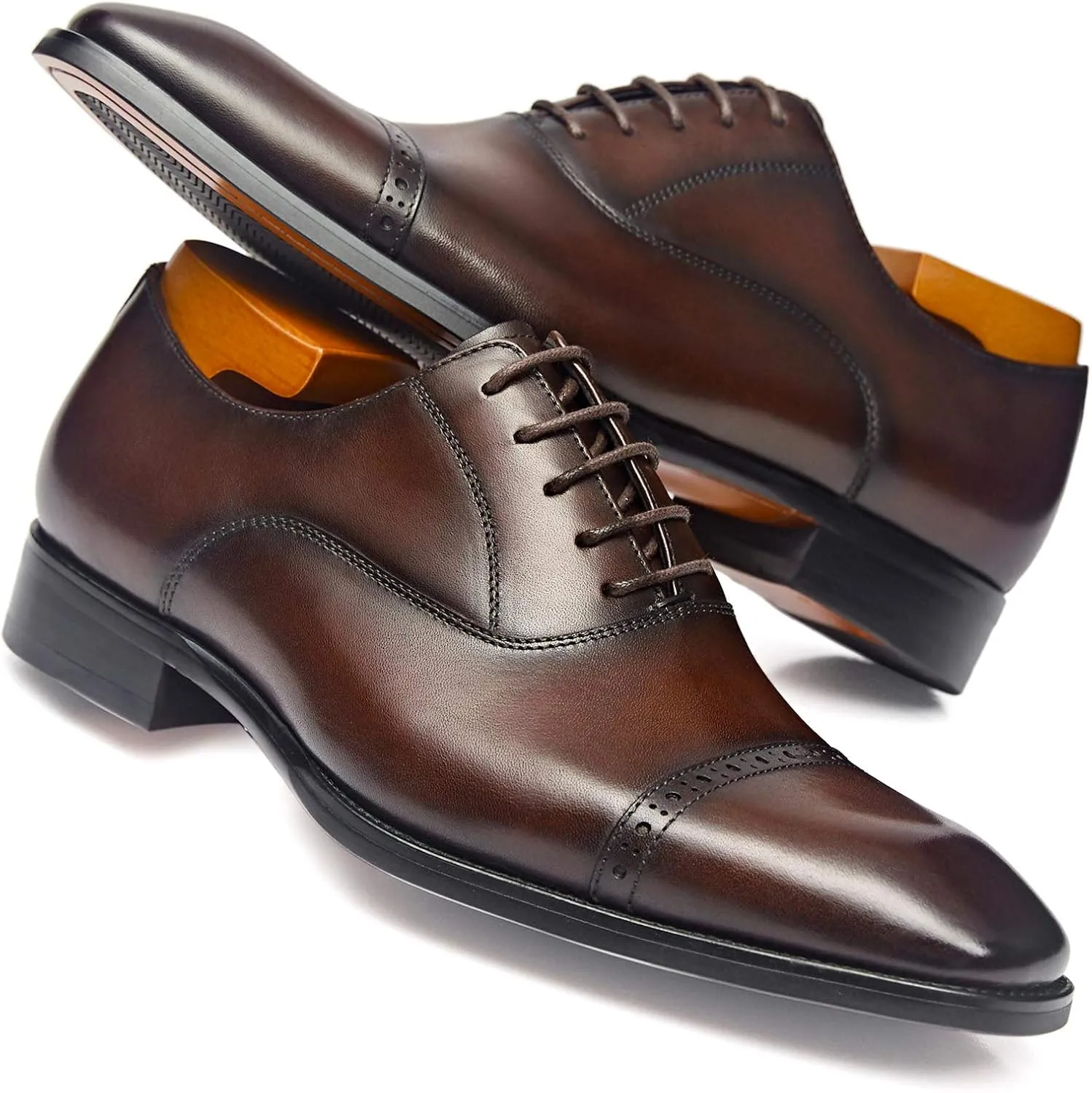 Men's Oxford Formal Comfortable Dress Shoes Genuine Leathers