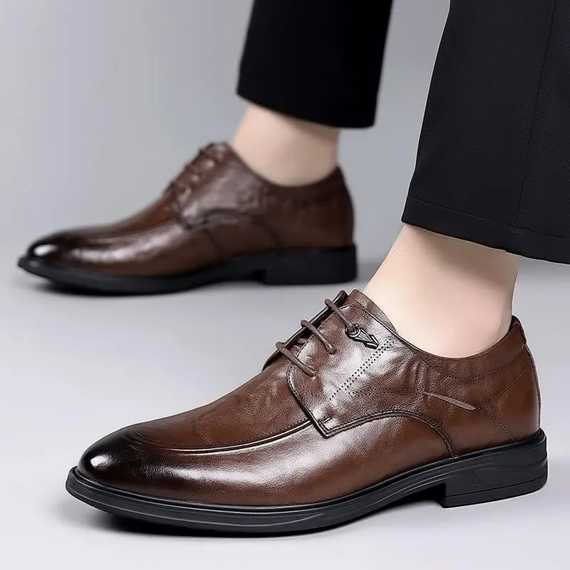 Mens Oxford Men's Luxury Brogue Oxfords Shoes Formal Business Casual Oxford Trendy Plaid Upper Tuxedo Shoes for Men Non Slip Casual Business Work Breathable Formal Shoes Dress Shoes(9)