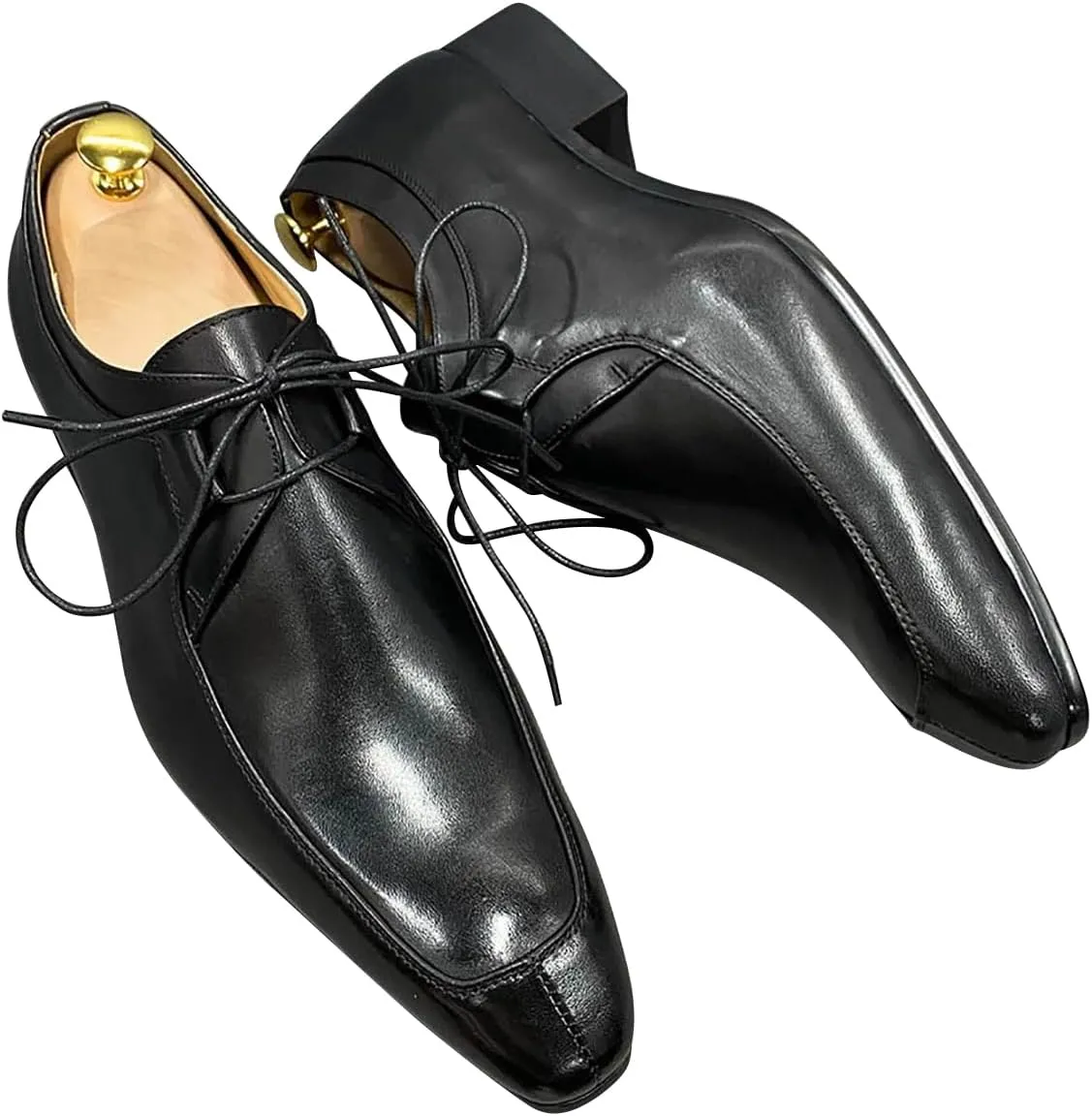 Mens Oxfords Formal Dress Genuine Leather Handmade Casual Derby Wedding Tuxedo Fashion Walking Shoes for Men