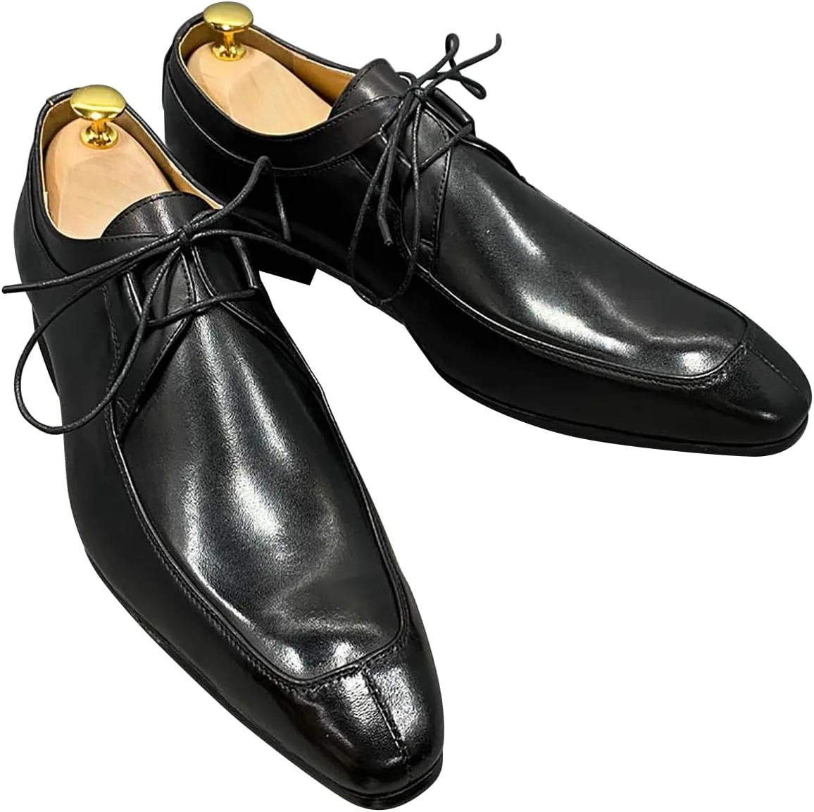 Mens Oxfords Formal Dress Genuine Leather Handmade Casual Derby Wedding Tuxedo Fashion Walking Shoes for Men