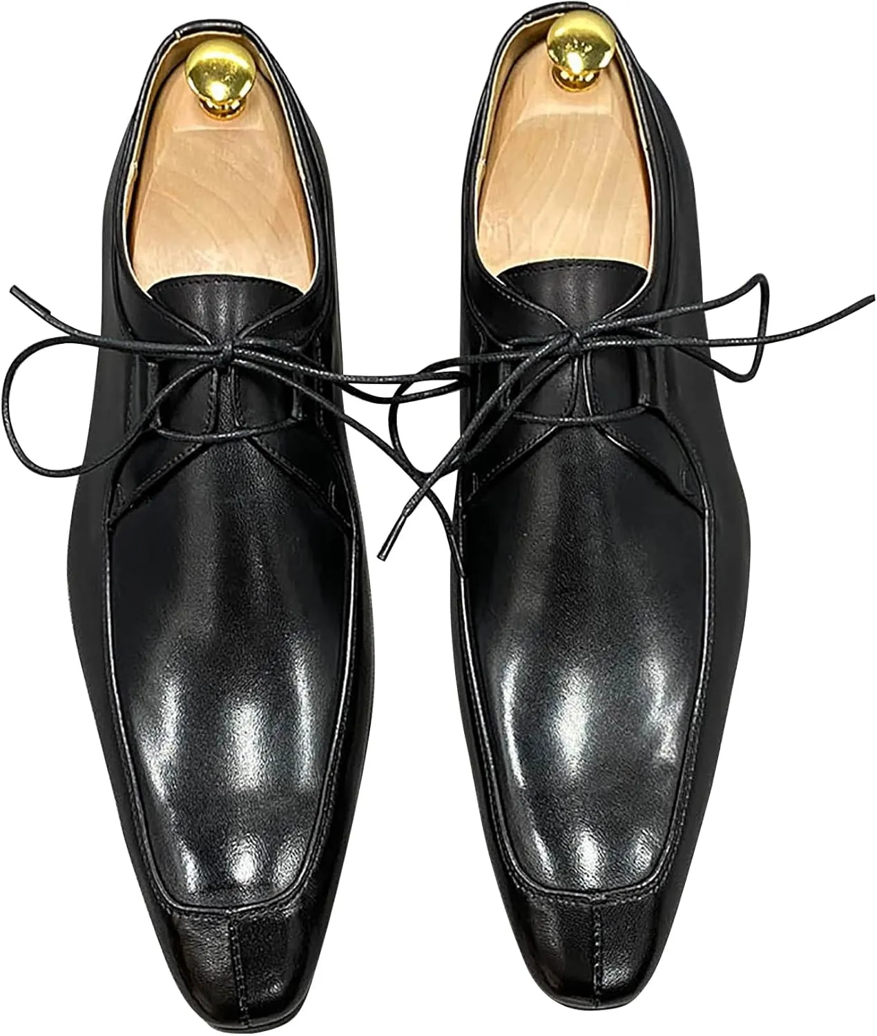 Mens Oxfords Formal Dress Genuine Leather Handmade Casual Derby Wedding Tuxedo Fashion Walking Shoes for Men