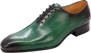 Mens Oxfords Formal Dress Genuine Leather Handmade Derby Casual Brogues Oxfords Tuxedo Fashion Walking Shoes for Men