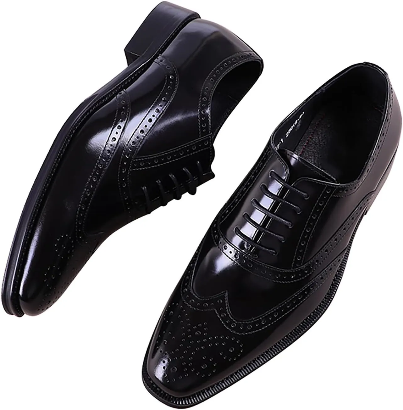 Men's Oxfords Formal Dress Shoes Genuine Leather Wingtips Brogues Derby Business Casual Fashion Walking Shoes for Men