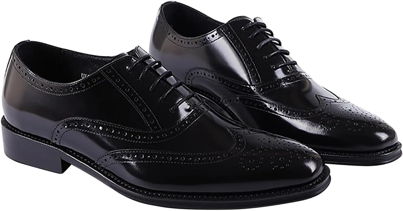Men's Oxfords Formal Dress Shoes Genuine Leather Wingtips Brogues Derby Business Casual Fashion Walking Shoes for Men