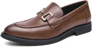 Mens Oxfords Shoes Party Loafer Leather Formal Business Casual Comfortable Dress Shoes Slip-ons Leather Fashion Oxford Shoes