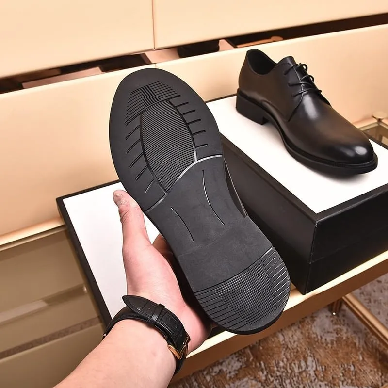 Men's Plus Size Wingtip Dress Shoes Genuine Leather Lace Up Non Slip Business Derby Shoes for Men Casual Style Anti-Slip and wear-Resistant Design