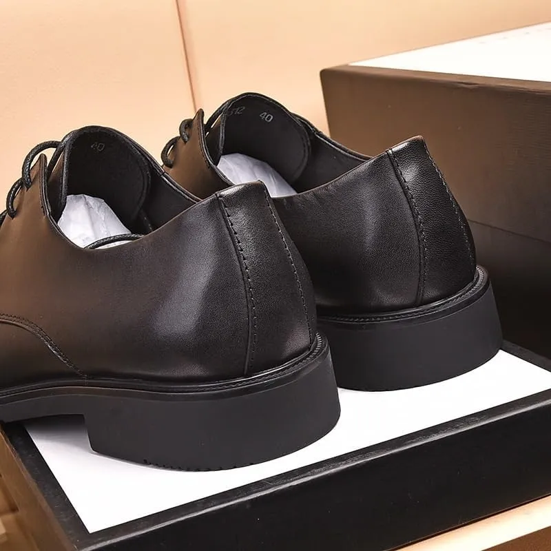Men's Plus Size Wingtip Dress Shoes Genuine Leather Lace Up Non Slip Business Derby Shoes for Men Casual Style Anti-Slip and wear-Resistant Design