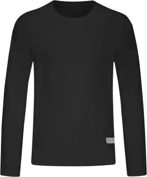 Mens Plus Size Wrinkle Free Tops Long Sleeve Crew Neck T-shirts Summer Solid Color Tees Lightweight Comfy Sweatshirt