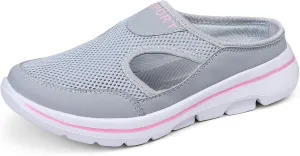 Men's Slip On Mules Womens Lightweight Open Back Shoes Comfort Walking Shoes Breathable Slippers Closed Toe Slides