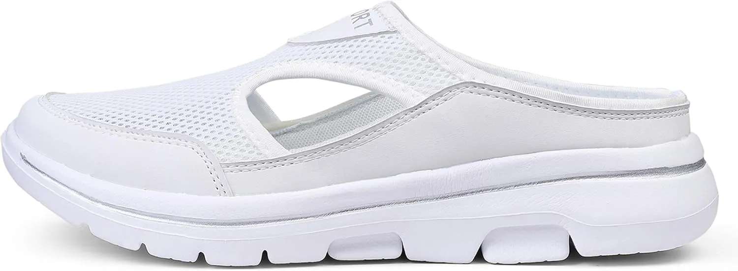 Men's Slip On Mules Womens Lightweight Open Back Shoes Comfort Walking Shoes Breathable Slippers Closed Toe Slides