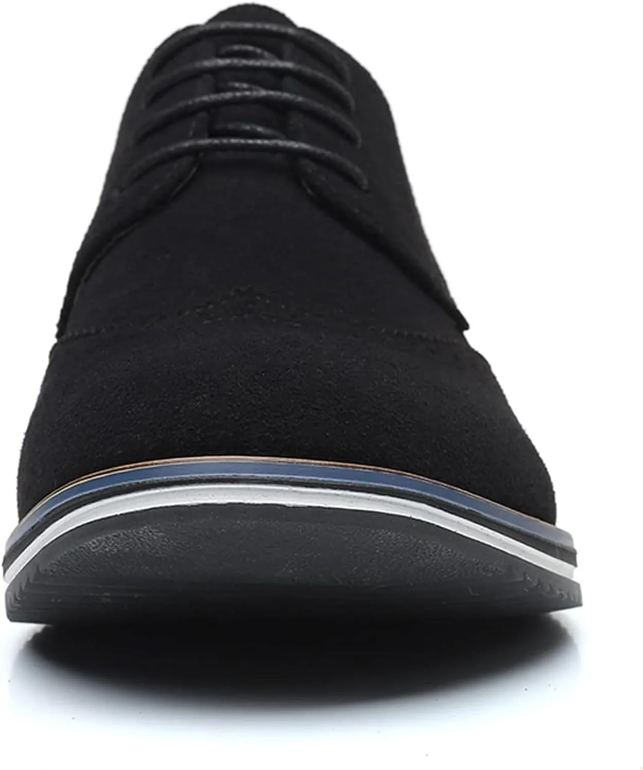 Men's Suede Lace Up Brogue Oxford Shoes,Flats Wing Tips Business Dress Shoe Classic Retro Comfortable Casual Shoe