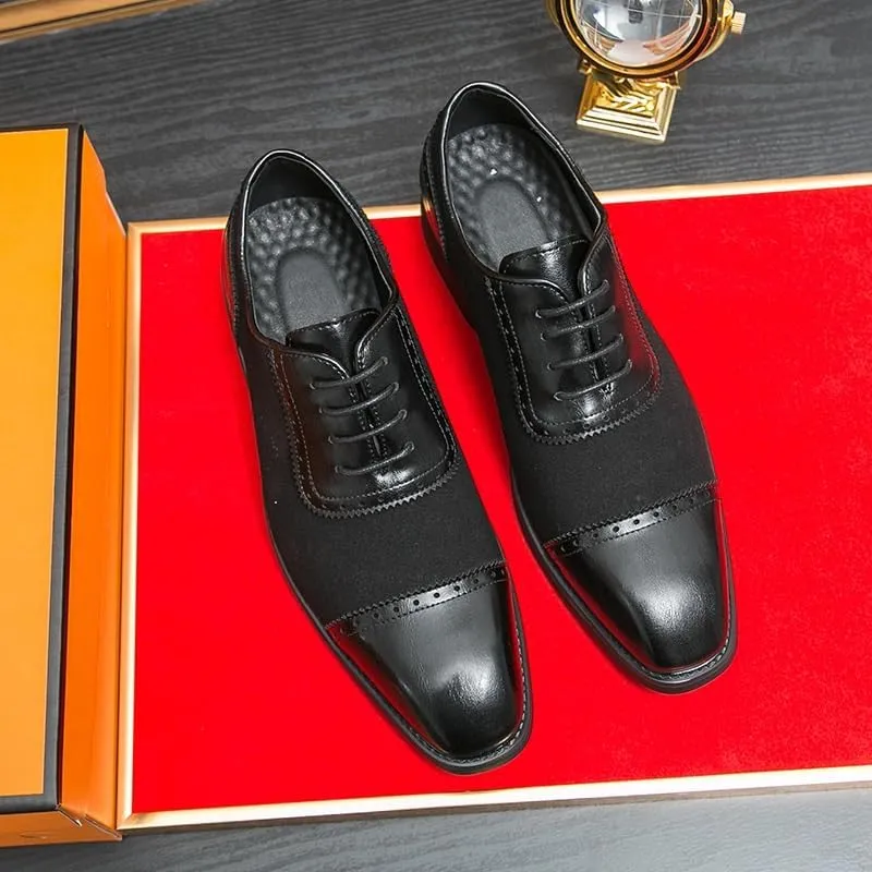 Mens Suede Leather Classic Lace Up Oxford Shoes Men's Wingtip Dress Shoes Non Slip Business Derby Shoes for Men