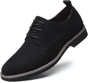 Mens Suede Shoes Dress Shoes Classic Oxfords Business Casual Lace Up Derbys Shoes