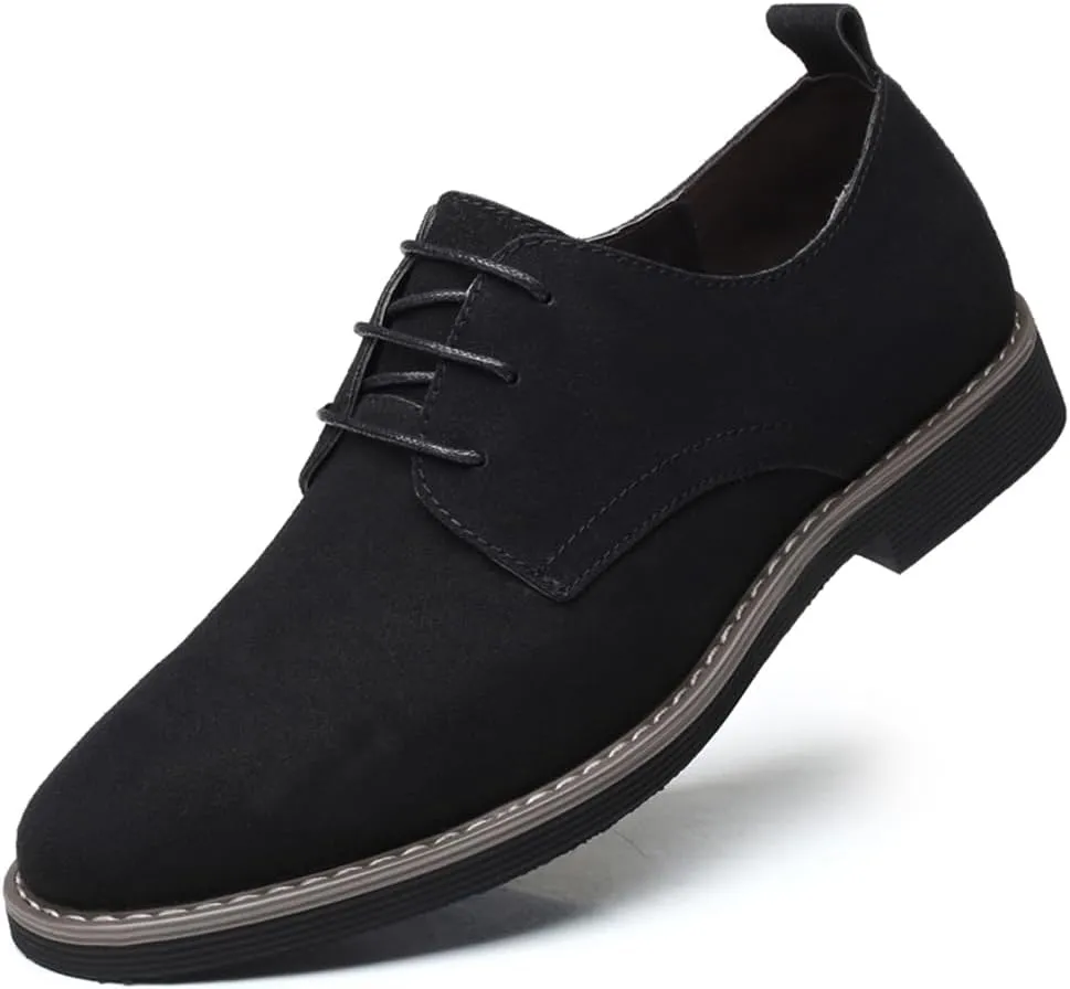 Mens Suede Shoes Dress Shoes Classic Oxfords Business Casual Lace Up Derbys Shoes