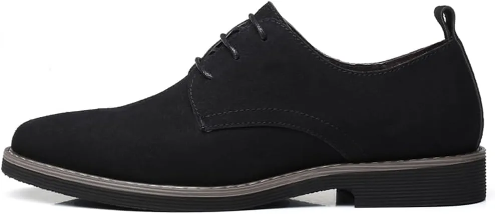 Mens Suede Shoes Dress Shoes Classic Oxfords Business Casual Lace Up Derbys Shoes