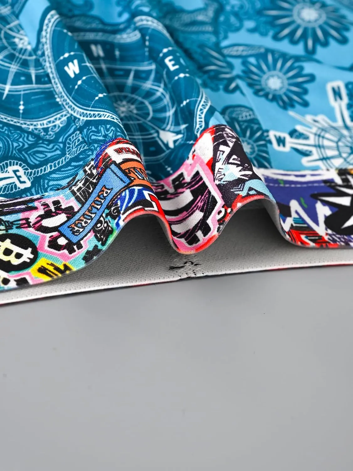 Men'S Underwear Graffiti Printing Four Corner Underwear Trend Flat Underpants Stretch Comfortable Fashion Personality 3pcs