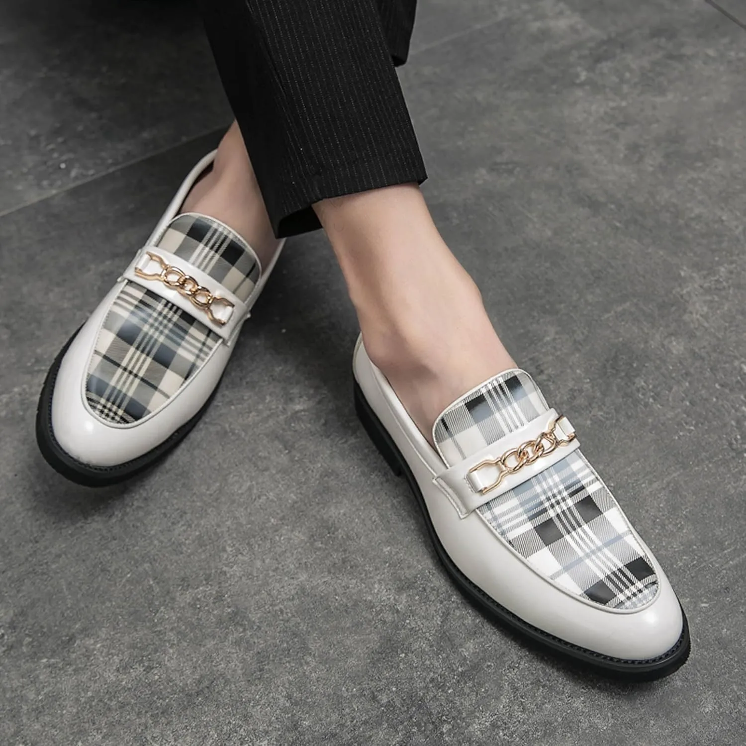 Men's Vintage Classic Leather Oxford Fashion Comfortable Dress Shoes Business Dress Shoes Derby Winged Tip Casual Walking Shoes