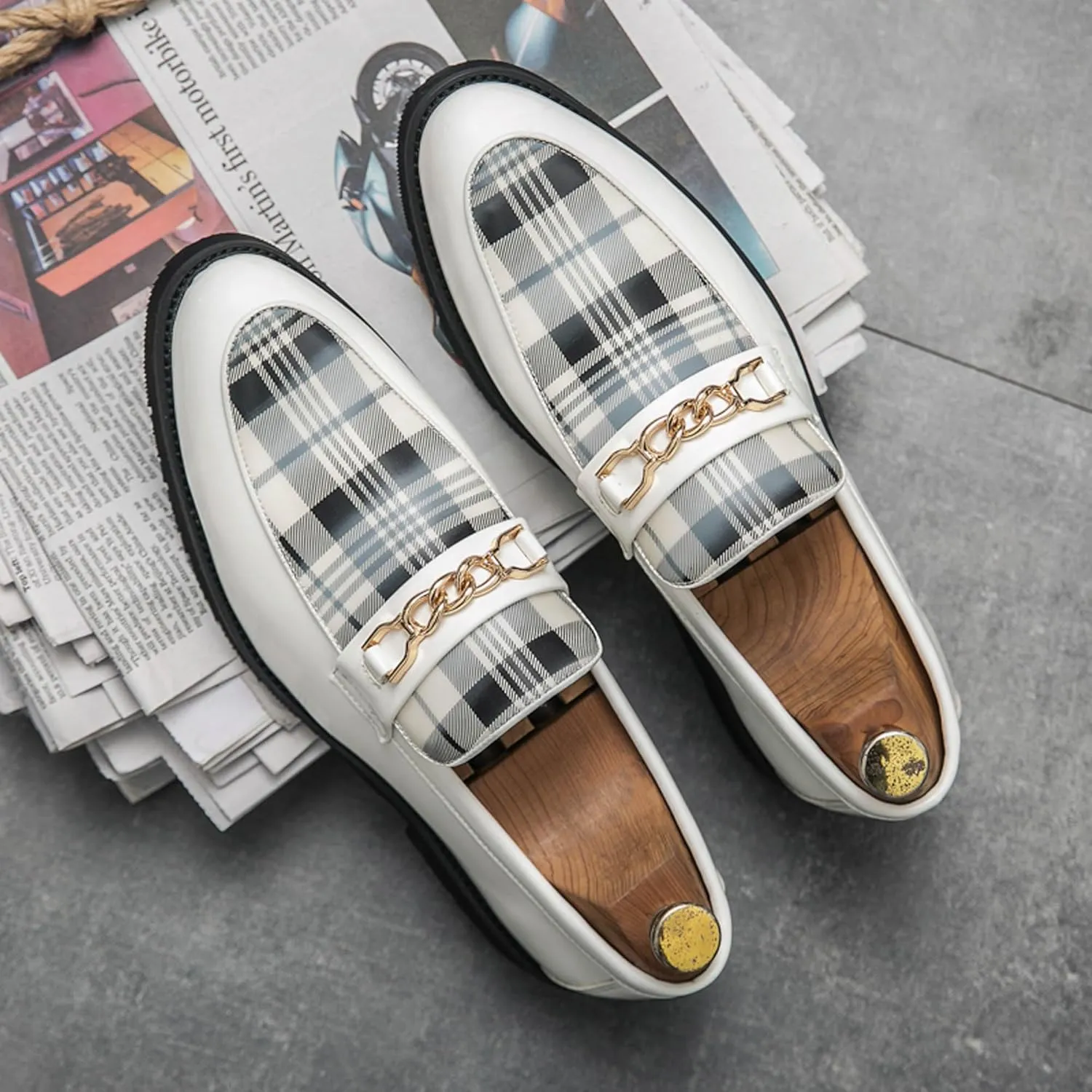 Men's Vintage Classic Leather Oxford Fashion Comfortable Dress Shoes Business Dress Shoes Derby Winged Tip Casual Walking Shoes