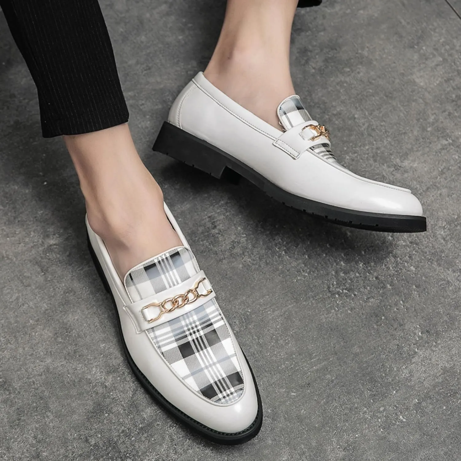 Men's Vintage Classic Leather Oxford Fashion Comfortable Dress Shoes Business Dress Shoes Derby Winged Tip Casual Walking Shoes