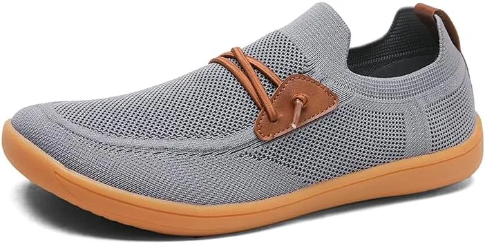 Men's Wide Toe Mesh Barefoot Shoes,Slip-ons,Minimalist, Breathable, Anti-Skid, Flat, Plus Big Sizes