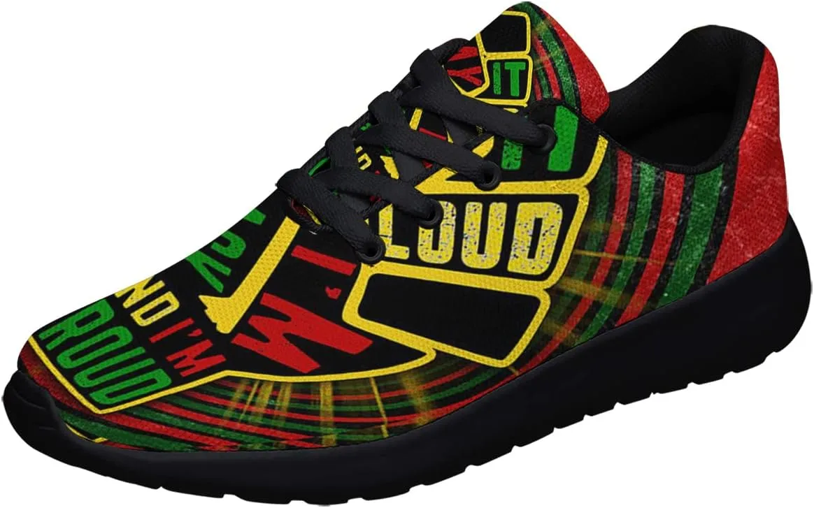 Mens Womens Juneteenth 1865 Shoes,Juneteenth Freedom Athletic Running Tennis Sneakers Casual Black History Shoes