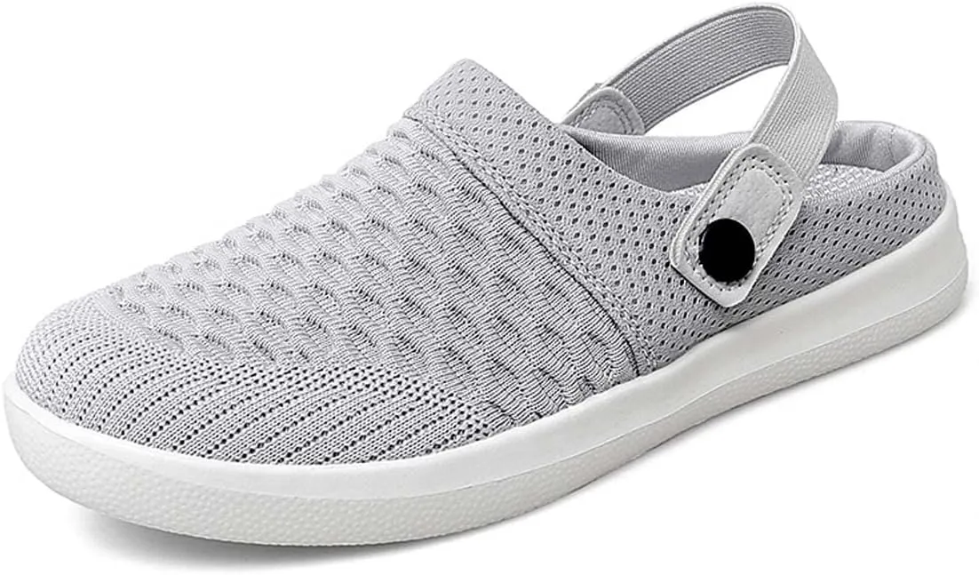 Men's Women's Summer Flat Sole Light Weight Breathable Mesh Quick Dry Beach Slippers Anti-Slip Garden Sandals Clogs Shoes Indoor Outdoor