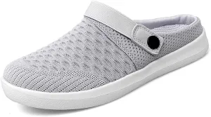 Men's Women's Summer Flat Sole Light Weight Breathable Mesh Quick Dry Beach Slippers Anti-Slip Garden Sandals Clogs Shoes Indoor Outdoor