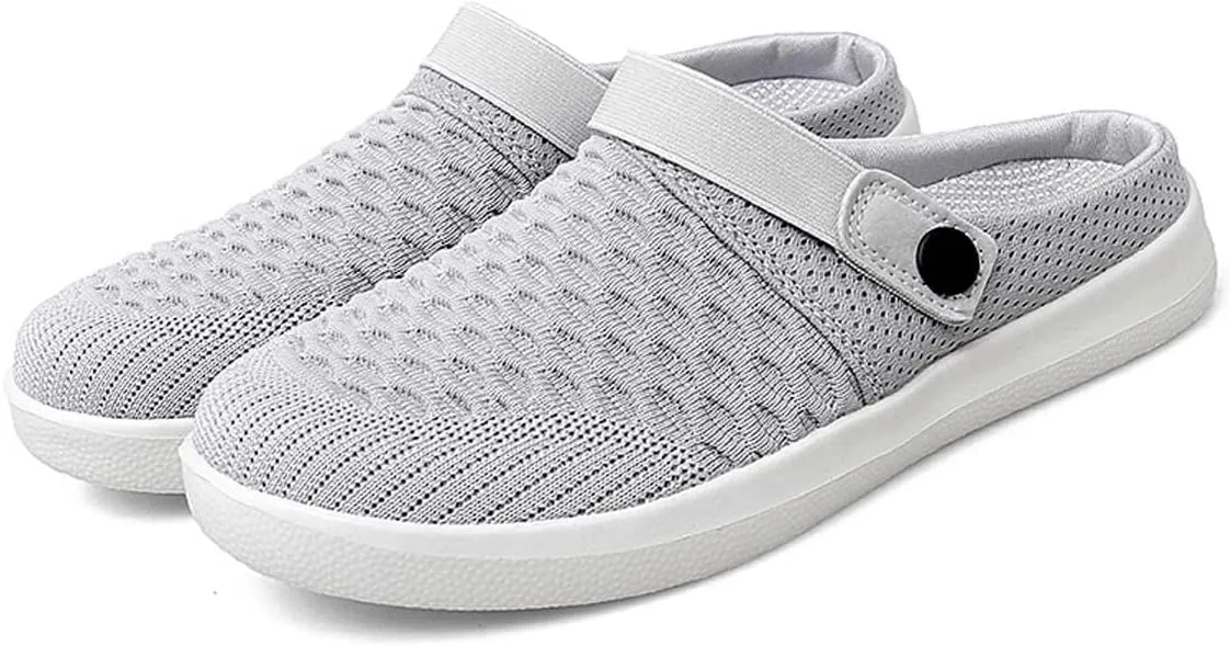 Men's Women's Summer Flat Sole Light Weight Breathable Mesh Quick Dry Beach Slippers Anti-Slip Garden Sandals Clogs Shoes Indoor Outdoor