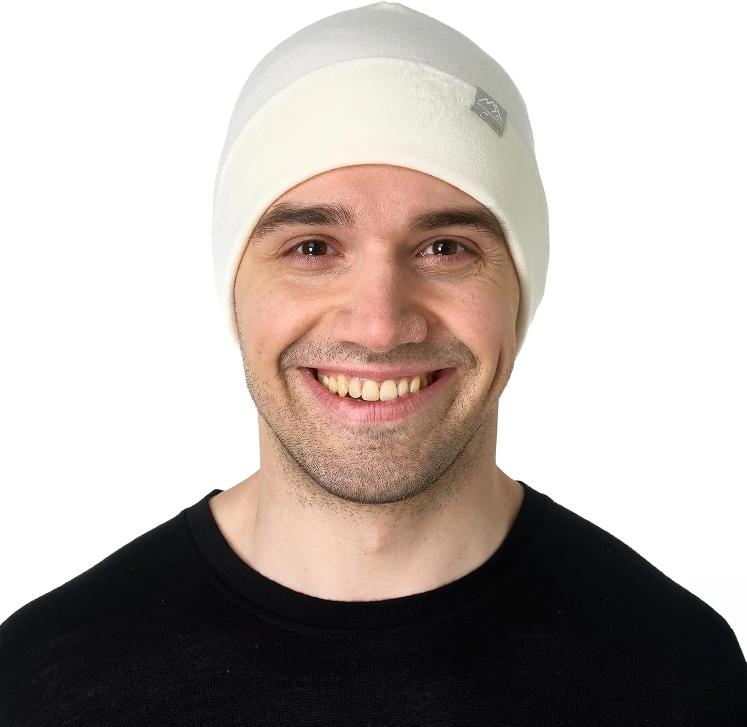 Merino Wool Beanie Men and Women – Cuff Merino Wool Hats for Men and Women - Unisex Adult Beanie Hat and Socks