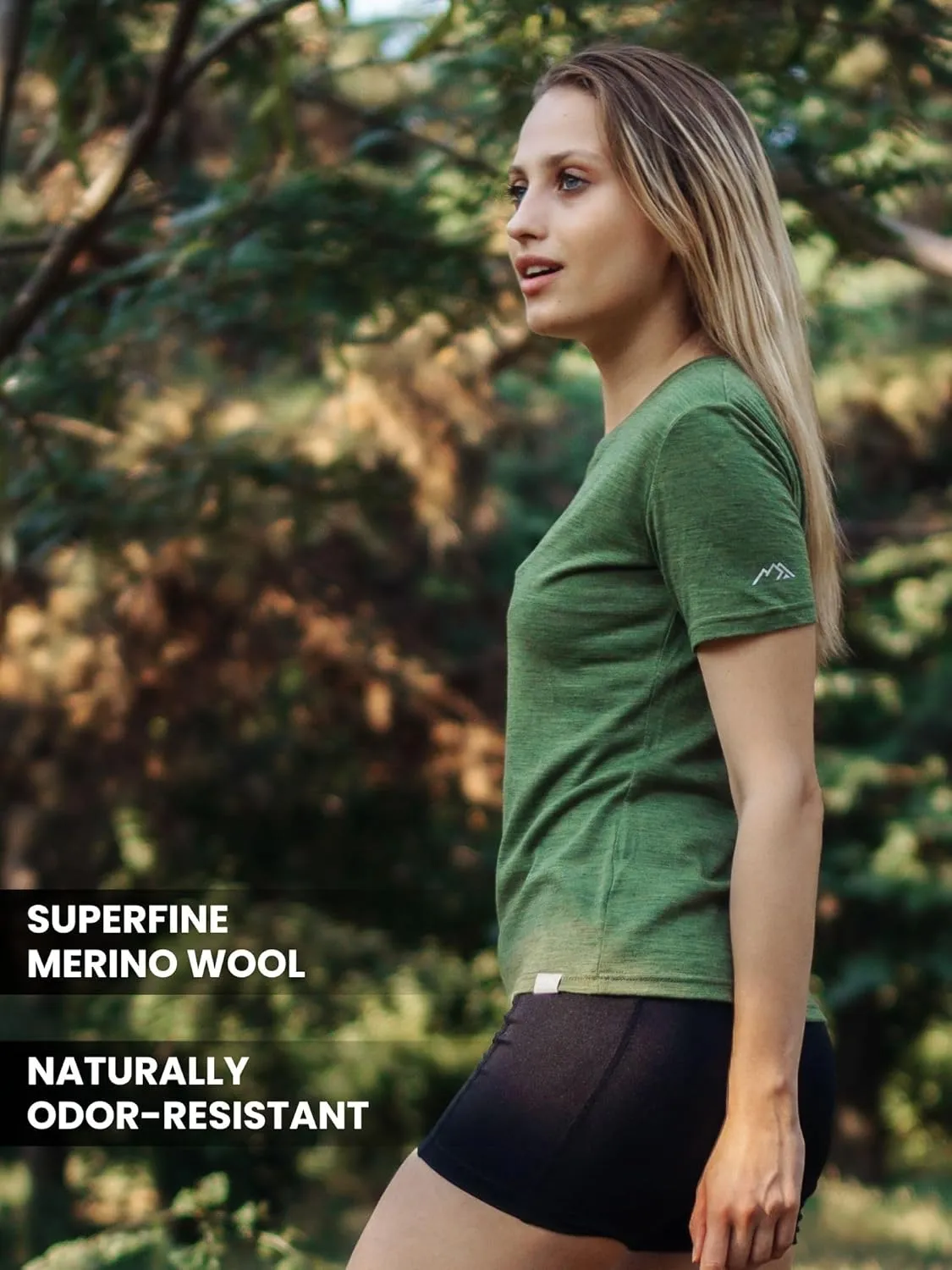 Merino.tech Merino Wool Base Layer Women Short Sleeve Tee