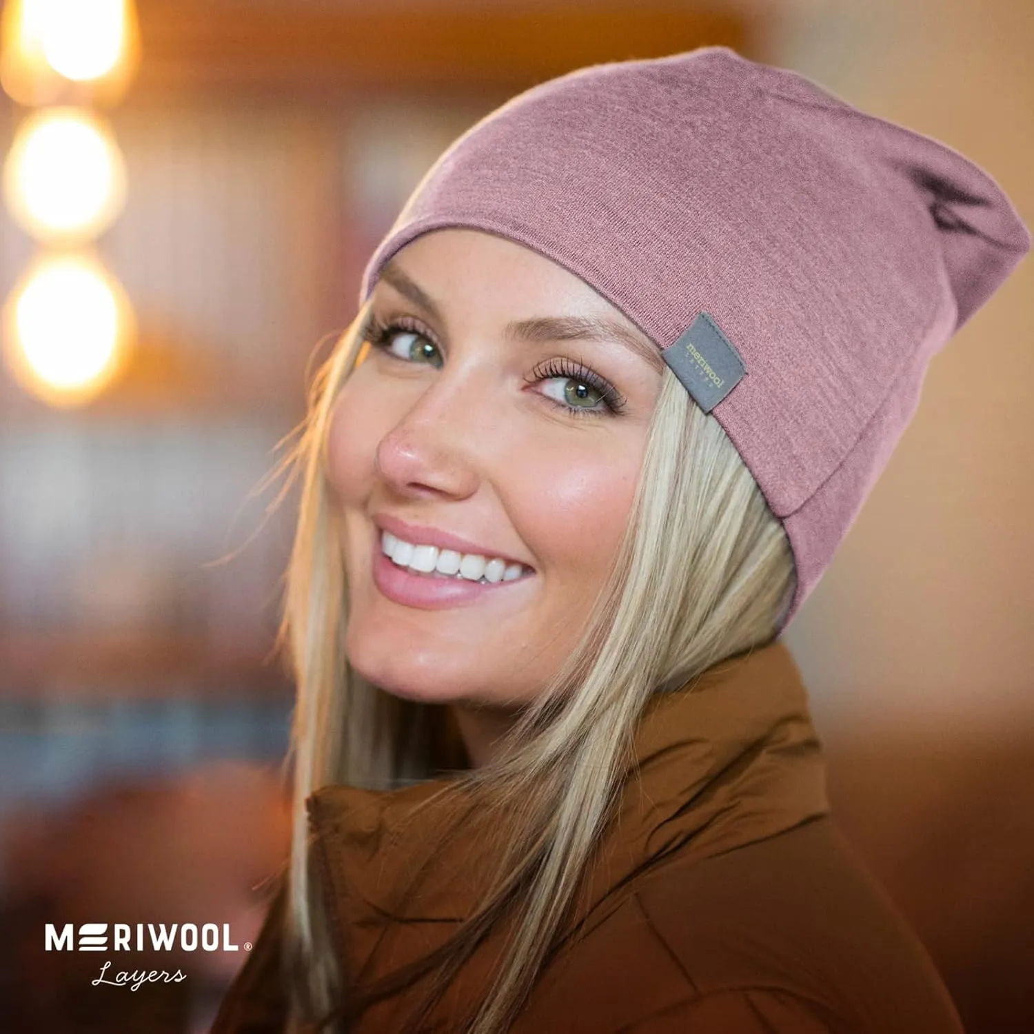 MERIWOOL Unisex Merino Wool Cuff Beanie Winter Hat for Men and Women