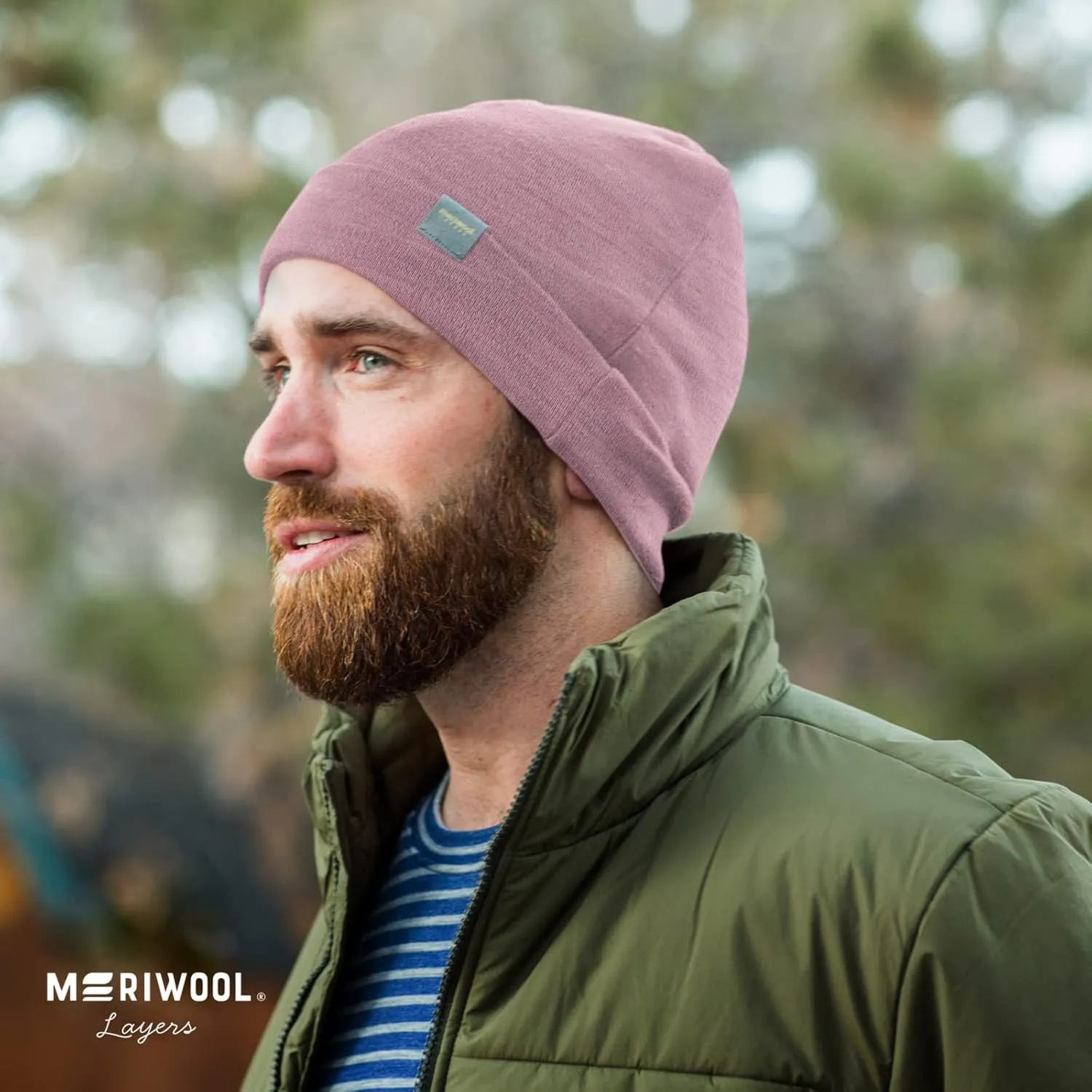 MERIWOOL Unisex Merino Wool Cuff Beanie Winter Hat for Men and Women
