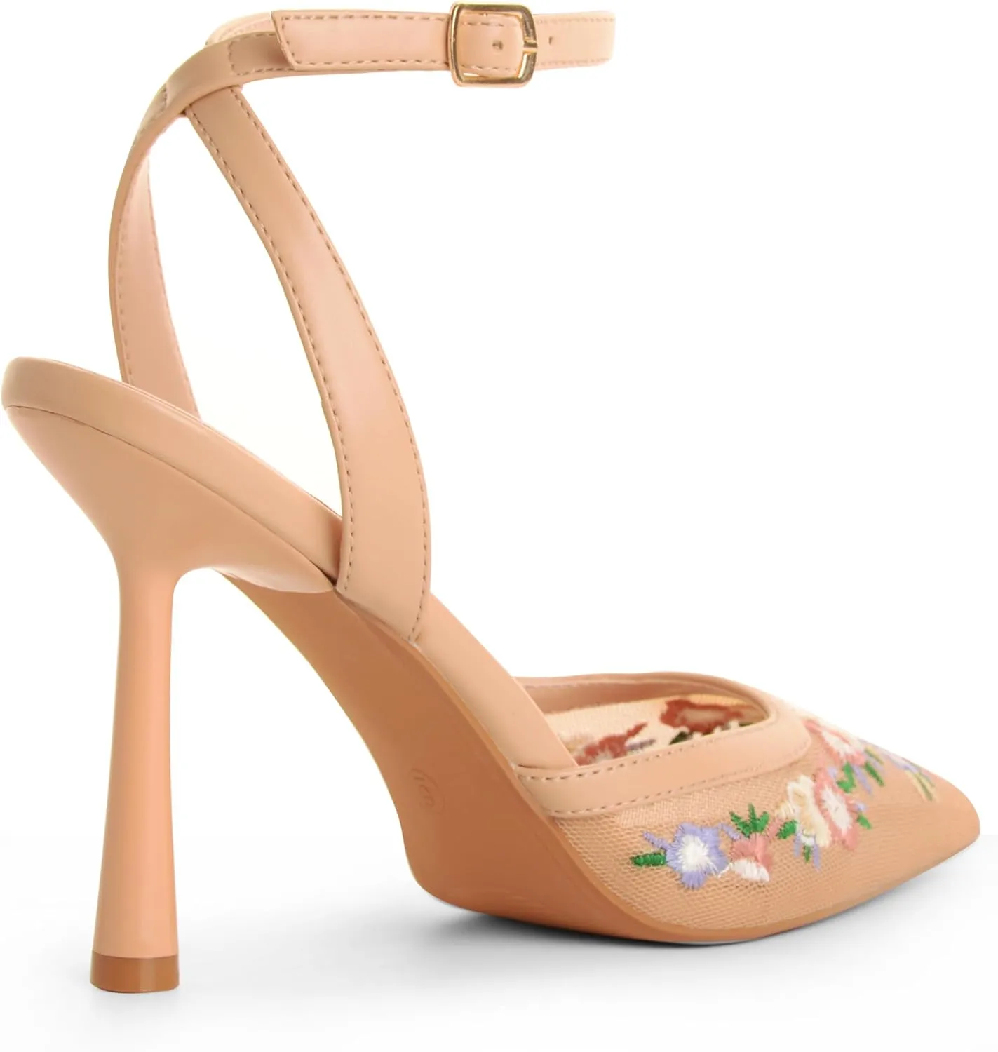Mesh Closed Pointed Toe High Heels for Women