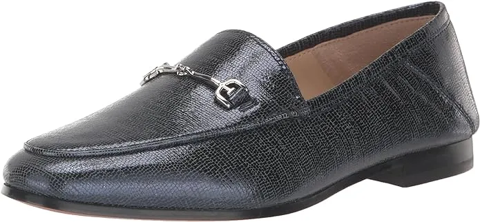 Metallic Edelman Vamp Classic Denim Toe Slip Almond Shipping guarantee Loraine Impeccable Loafers On Sam