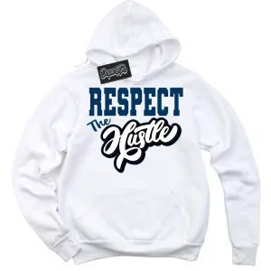 Midnight Navy 1s Sneaker Hoodie Respect The Hustle Graphic
